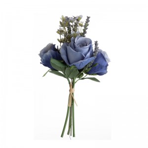 DY1-4550 कृत्रिम फूलको गुच्छा गुलाब लोकप्रिय बगैचा विवाह सजावट