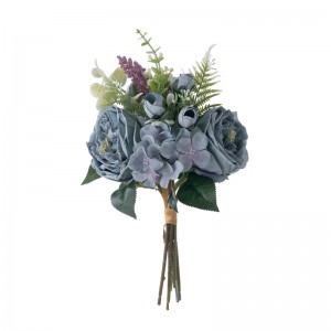 MW55749 ດອກໄມ້ທຽມ Bouquet Rose Realistic ສວນການຕົກແຕ່ງ Wedding
