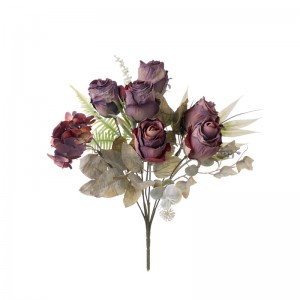 CL10504 kunsmatige blomboeket Rose Warmverkopende dekoratiewe blomme en plante