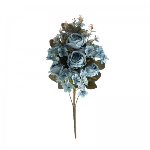 CL04507 Artipisyal nga Bulak nga Bouquet Rose Hot Selling Garden Wedding Dekorasyon