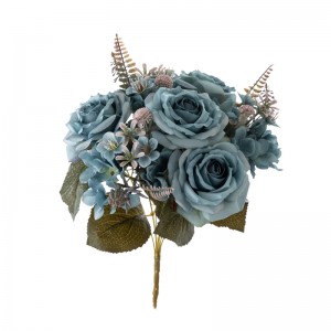 CL04511 Artificial Flower Bouquet Rose ອອກແບບໃຫມ່ອອກແບບດອກໄມ້ແລະພືດ