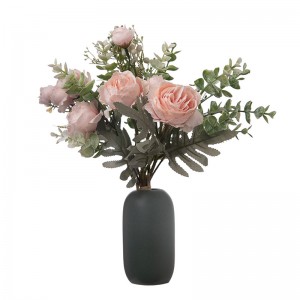 CF01118 Bouquet tal-Lotus Artifiċjali Disinn Ġdid Valentine's Day rigal Dekorazzjoni tat-tieġ tal-ġnien