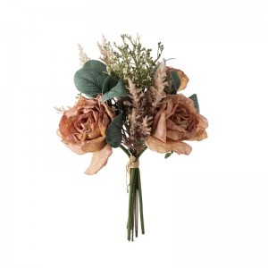 ДИ1-5302 Вештачки цветни букет ружа врућа продаја венчана декорација