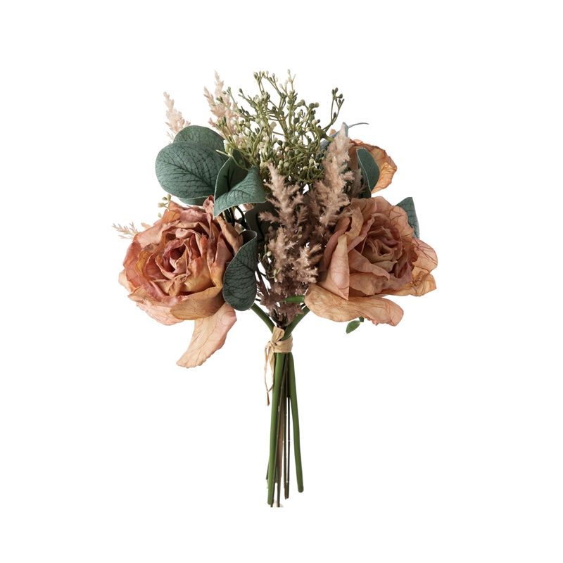 DY1-5302 Bouquet di fiori artificiali Rose Vendita calda Decorazione di matrimoniu