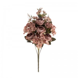 CL04507 Artificial Flower Bouquet Rose Hot Selling Garden Wedding Dekorasyon