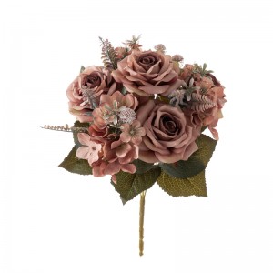 CL04511 Bouquet flè atifisyèl Rose Nouvo konsepsyon dekoratif flè ak plant yo
