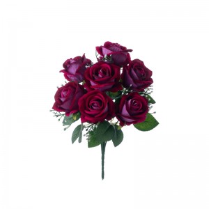 CL86502 Bouquet di fiori artificiali Rose Factory Vendita diretta Fiori di seta