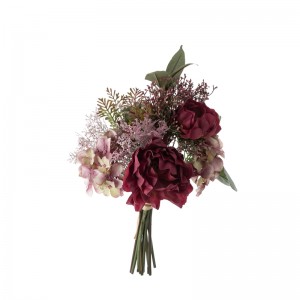 DY1-3833A Bouquet di fiori artificiali Peonia all'ingrossu Fondu di muru di fiori
