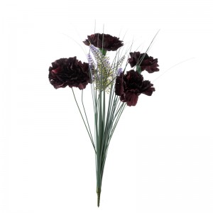 DY1-5674 mākslīgo ziedu pušķis, neļķu vairumtirdzniecība dārza kāzu dekorācijas