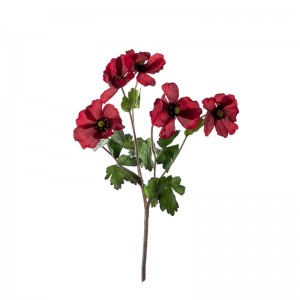 CL59504 ხელოვნური ყვავილების ყაყაჩოს ქარხნის პირდაპირი გაყიდვა წვეულების დეკორაცია
