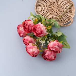 MW31502 Kënschtlech Blummen Bouquet Rose Factory Direkte Verkaf dekorativen Blummen