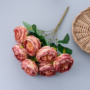 MW31506 Artipisyal nga Bulak nga Bouquet Rose Hot Selling Festive Dekorasyon