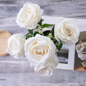 CL86504 Buchet de flori artificiale trandafir de vânzare fierbinte pentru decorare nuntă de grădină