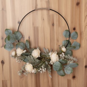 CF01001 Արհեստական ​​ծաղկեպսակ Ranunculus Factory Ուղիղ վաճառք Wedding Centerpieces