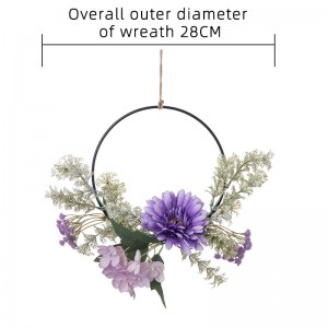 CF01109 Artificial Flower wreath Chrysanthemum Hydrangea Hot Selling Wedding Decoration