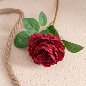 MW51005 Dekoracja ślubna stołu Sztuczne kwiaty Pojedyncza główka z długą łodygą Różany spray