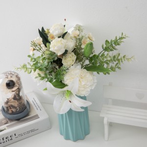 CF01181 Искусственный букет гвоздик и лилий, новый дизайн, садовые свадебные украшения, праздничные украшения
