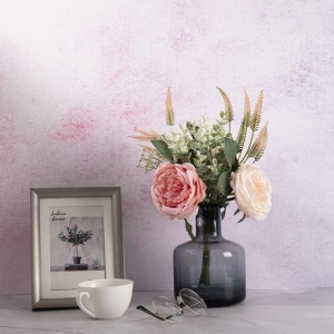 CF01134 Ramo de rosas artificiales, nuevo diseño, decoración de jardín, boda, regalo del Día de San Valentín