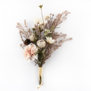 CF01003 Ram de crisantem de roses de dalia artificial Nou disseny de flors i plantes decoratives