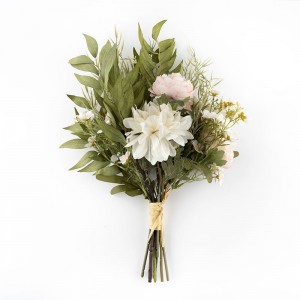 CF01066 mākslīgo dāliju rožu pušķis jauna dizaina dārza kāzu dekorācijas līgavas pušķis