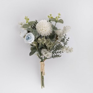 CF01092 Букет од вештачка роза со глуварче Нов дизајн Булчински букет Декорација за свадба во градината