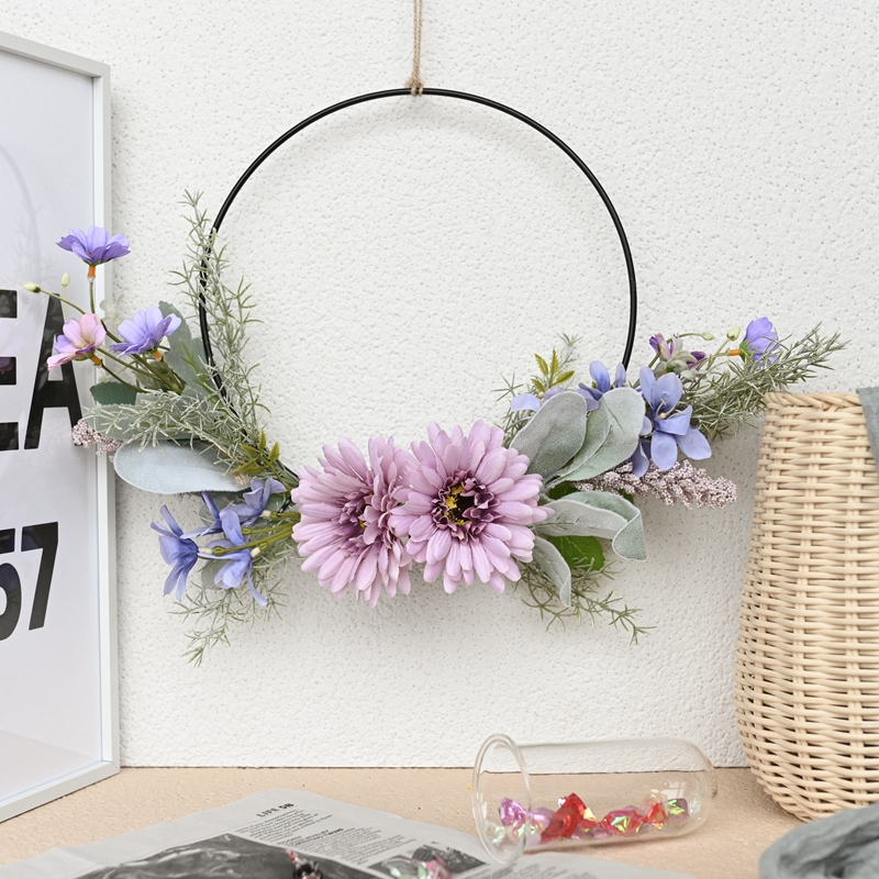 CF01095 Artificial Flower wreath Gerbera Leaves High Quality Valentine’s Day gift