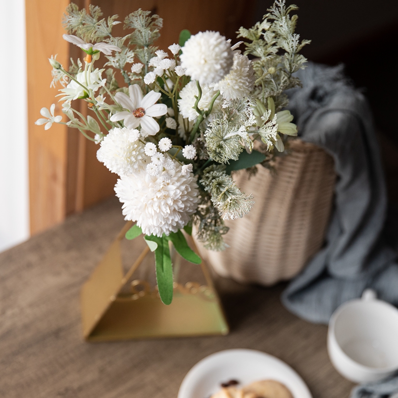 CF01107 Букет от изкуствени цветя Топка Хризантема Подарък на едро за Деня на майката