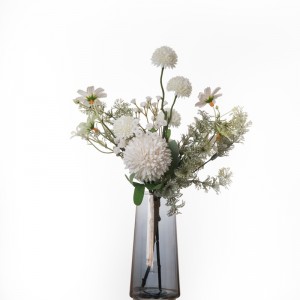 CF01107 Buqetë me lule artificiale Top krizantemë Dhuratë me shumicë për ditën e nënës