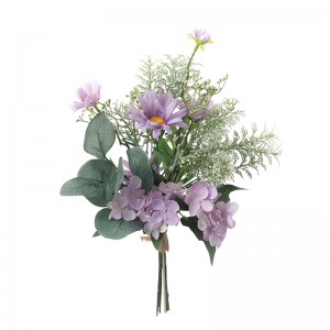 CF01117 Bouquet di ortensie di crisantemo artificiale Nuovo design Decorazione di nozze da giardino