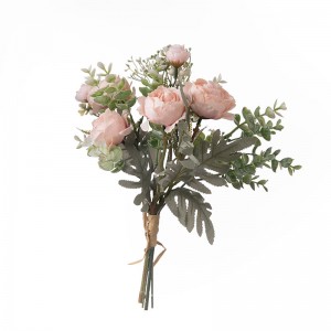 CF01118 Bouquet tal-Lotus Artifiċjali Disinn Ġdid Valentine's Day rigal Dekorazzjoni tat-tieġ tal-ġnien