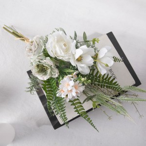 CF01137 Bouquet da sposa con decorazione di matrimonio da giardino, ortensie, rose artificiali