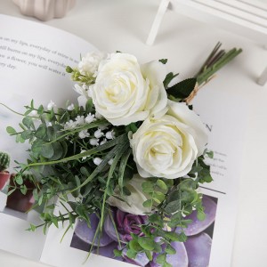 CF01139 mesterséges rózsa hortenzia százszorszép csokor új dizájn kerti esküvői dekoráció