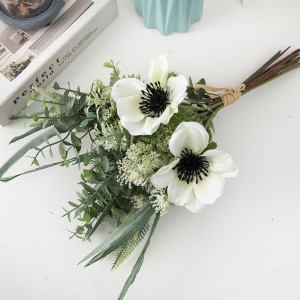 CF01155 Bouquet de fleurs de camélia artificielles en dentelle, nouveau Design, décoration de jardin et de mariage
