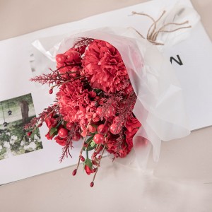 CF01172 Artificial Carnation Rose Bouquet New Design Dekorative Blommen en Planten