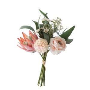 DY1-5368 Dirbtinių gėlių puokštė Ranunculus karštai parduodami vestuvių centriniai elementai