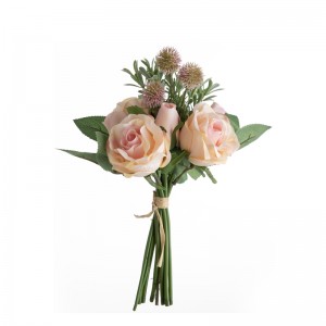 DY1-5651 مصنوعی پھولوں کا گلدستہ گلاب کی مقبول شادی کی سجاوٹ