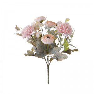 CL10506 Buqetë me lule artificiale Karafila Qendër realiste për dasma