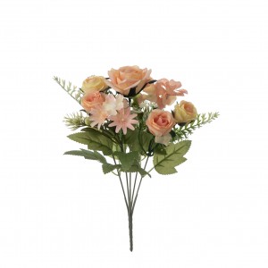 MW55727 Bouquet Flower Artificial Rose Navendên Dawetê yên kalîteya bilind