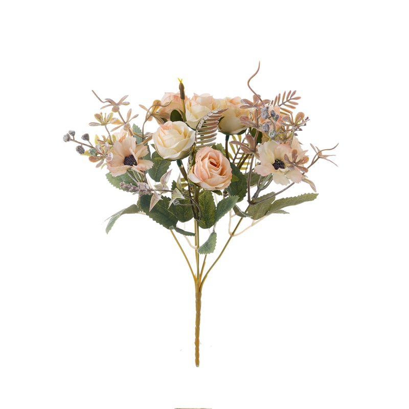 MW55748 Umelá kytica ruže Kvety z hodvábu vysokej kvality