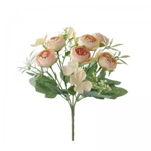 MW66826Boquet de flors artificials Rosa Flor decorativa d'alta qualitat