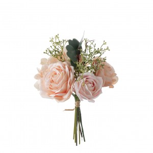 DY1-4062 Μπουκέτο Τεχνητού Λουλούδι Τριαντάφυλλο Δημοφιλή κεντρικά γαμήλια