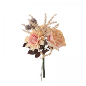 DY1-4370 Buqetë me lule artificiale Dahlia Lule dekorative realiste