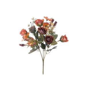 MW57511 Букет од вештачко цвеќе Роза со нов дизајн Централни парчиња за свадба