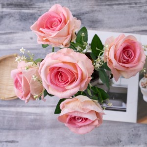 ЦЛ86504 Вештачки цветни букет ружа врућа продаја баштенска свадбена декорација