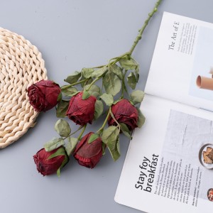 DY1-4480A कृत्रिम फ्लॉवर गुलाब लोकप्रिय रेशीम फुले