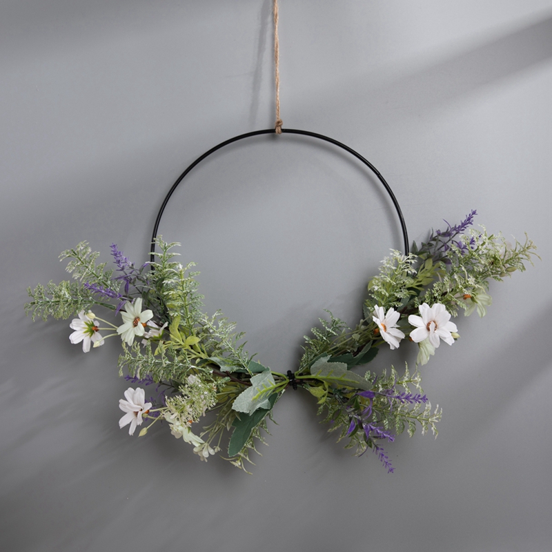 CF01119 Artificial Small Chrysanthemum Wreath Wall Hanging New Design Party Decoration