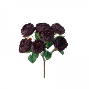 Decoraciones festivas vendedoras calientes de Rose del ramo de la flor artificial MW31506