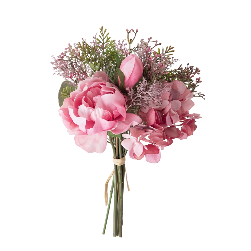 DY1-3816 Mākslīgo ziedu pušķis Peonija Augstas kvalitātes kāzu dekors