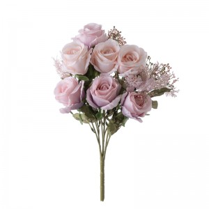 DY1-4570 Bouquet de fleurs artificielles Rose fleur décorative en gros