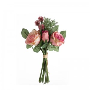 DY1-5651 Artificial Flower Bouquet Rose Ihe ndozi agbamakwụkwọ ama ama